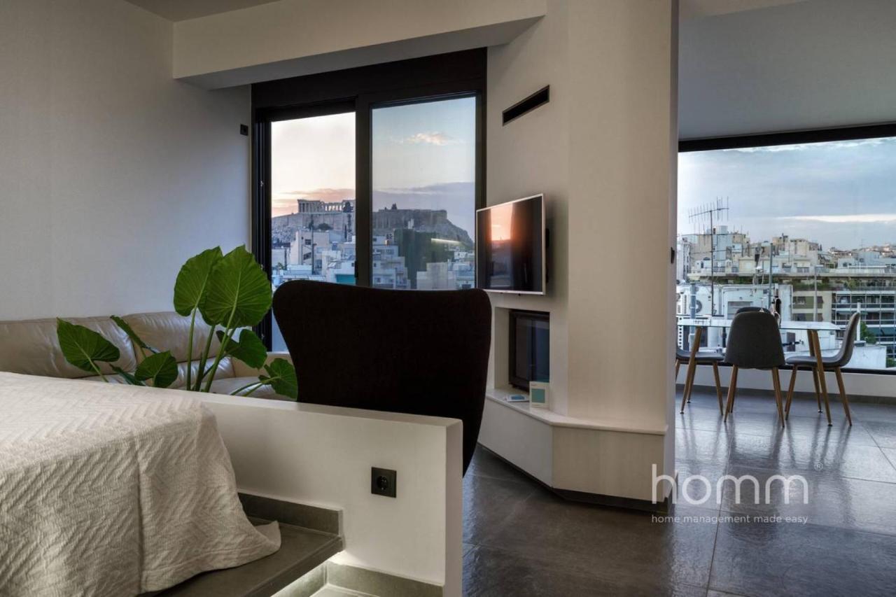 59M² Homm Loft- Penthouse With Acropolis View,2Ppl Lägenhet Aten Exteriör bild