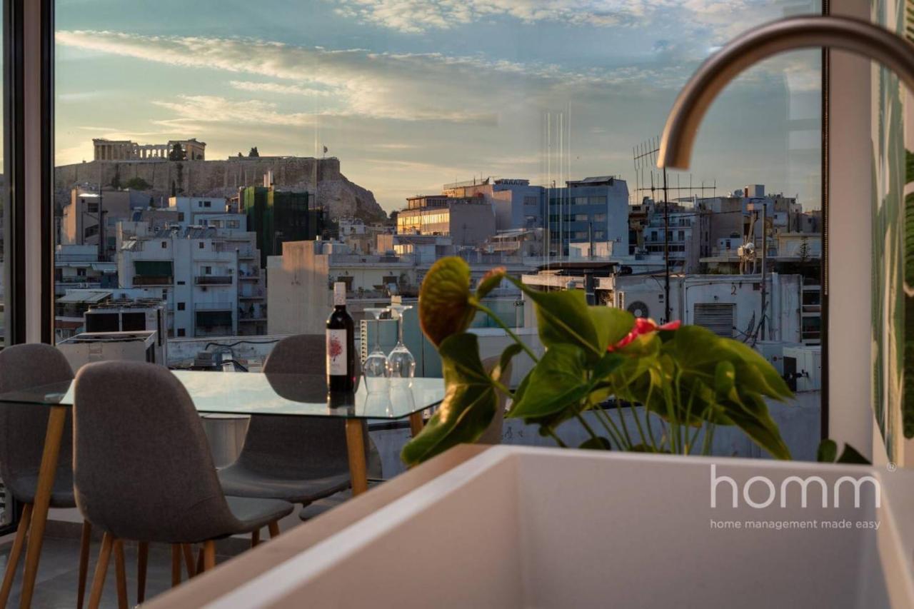 59M² Homm Loft- Penthouse With Acropolis View,2Ppl Lägenhet Aten Exteriör bild