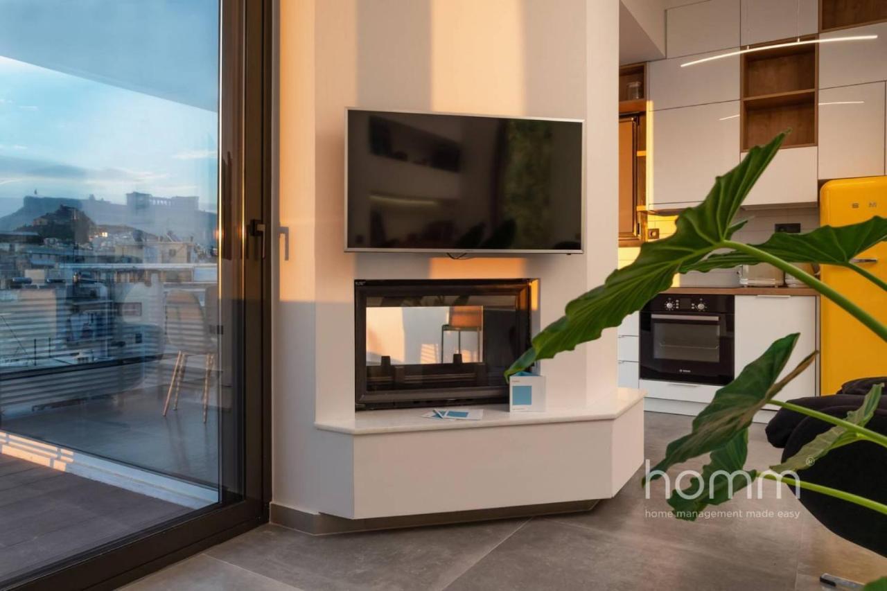 59M² Homm Loft- Penthouse With Acropolis View,2Ppl Lägenhet Aten Exteriör bild